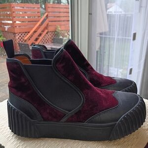 Marc by Marc Jacobs Women's Velvet Flatform Ankle Boots"New Condition Size 37